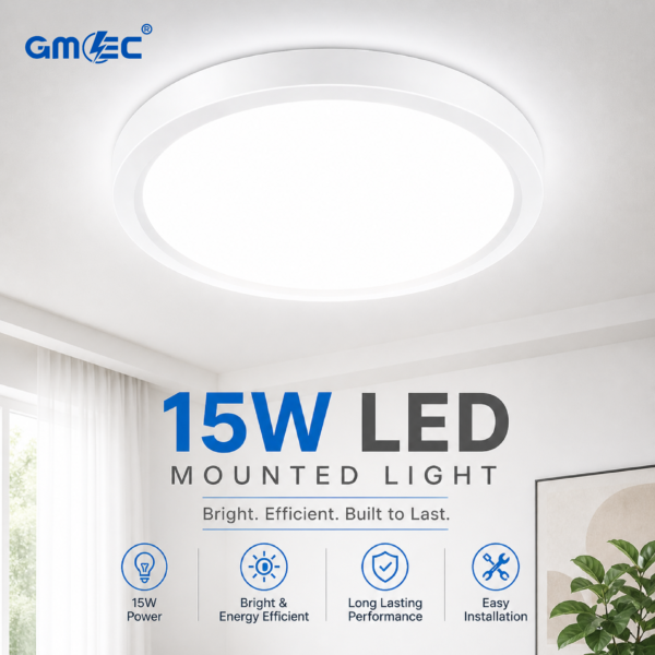15W LED Surface Mounted Ceiling Light 6500K Cool White