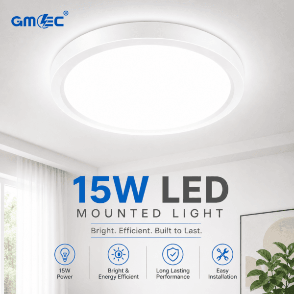 15W LED Surface Mounted Ceiling Light 6500K Cool White
