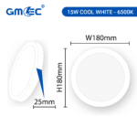 15W LED Surface Mounted Ceiling Light 6500K Cool White
