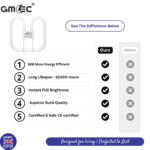 16W 2D Fluorescent Bathroom Light Bulb 4 Pin Cool White 6500K