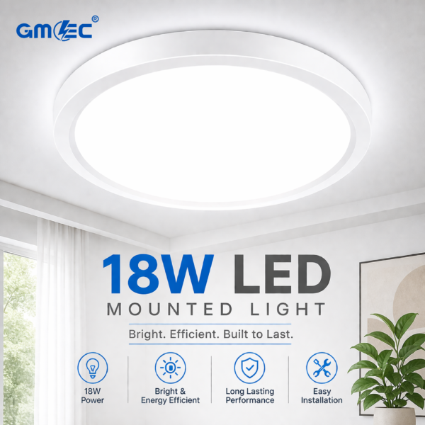 18W LED Surface Mounted Ceiling Light 6500K Cool White