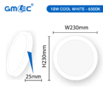 18W LED Surface Mounted Ceiling Light 6500K Cool White