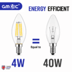 4W E14 LED Filament Candle Bulb Warm White 3000K – 550 Lumens