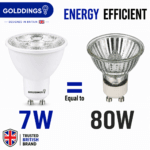 GU10 7W LED Bulb 3 Colour Changing Warm Cool Daylight