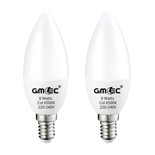 E14 8W LED Candle Bulb Cool White 6500K