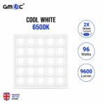 96W Recessed LED Panel Light Cool White 6500K – 9600 Lumens