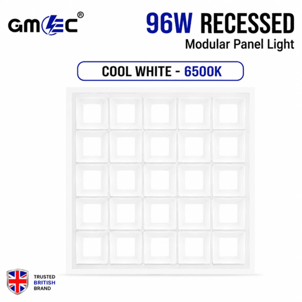 96W Recessed LED Panel Light Cool White 6500K