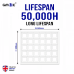 96W Recessed LED Panel Light Cool White 6500K – 9600 Lumens