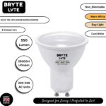 Bryte Lyte 7W Dimmable GU10 LED Spotlight – Cool White