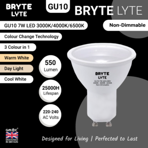 Bryte Lyte 7W Dimmable GU10 LED Spotlight – Cool White