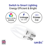 E14 5W LED Candle Bulb Warm White 3000K