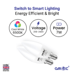 E14 7W LED Candle Bulb Cool White 6500K
