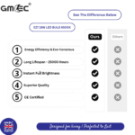 E27 18W LED Bulb Cool White 6500K – 2100 Lumens