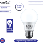 E27 18W LED Bulb Cool White 6500K – 2100 Lumens