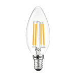 4W LED Filament Bulb Warm White 3000K – 550 Lumens, Non-Dimmable