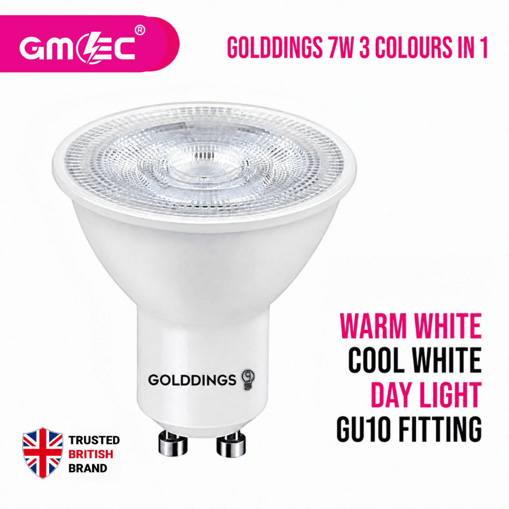 GU10 7W LED Bulb 3 Colour Changing