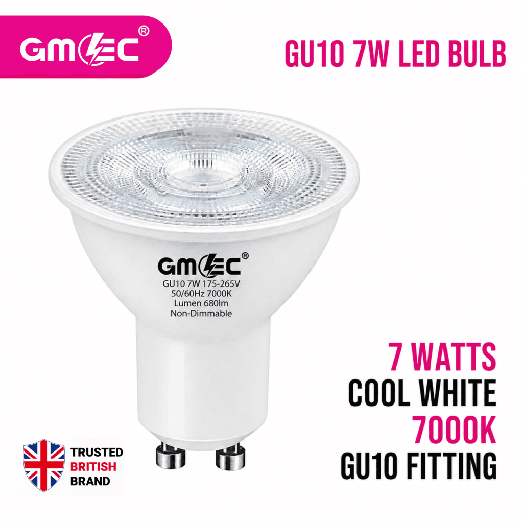 7W GU10 LED Bulb Cool White 7000K
