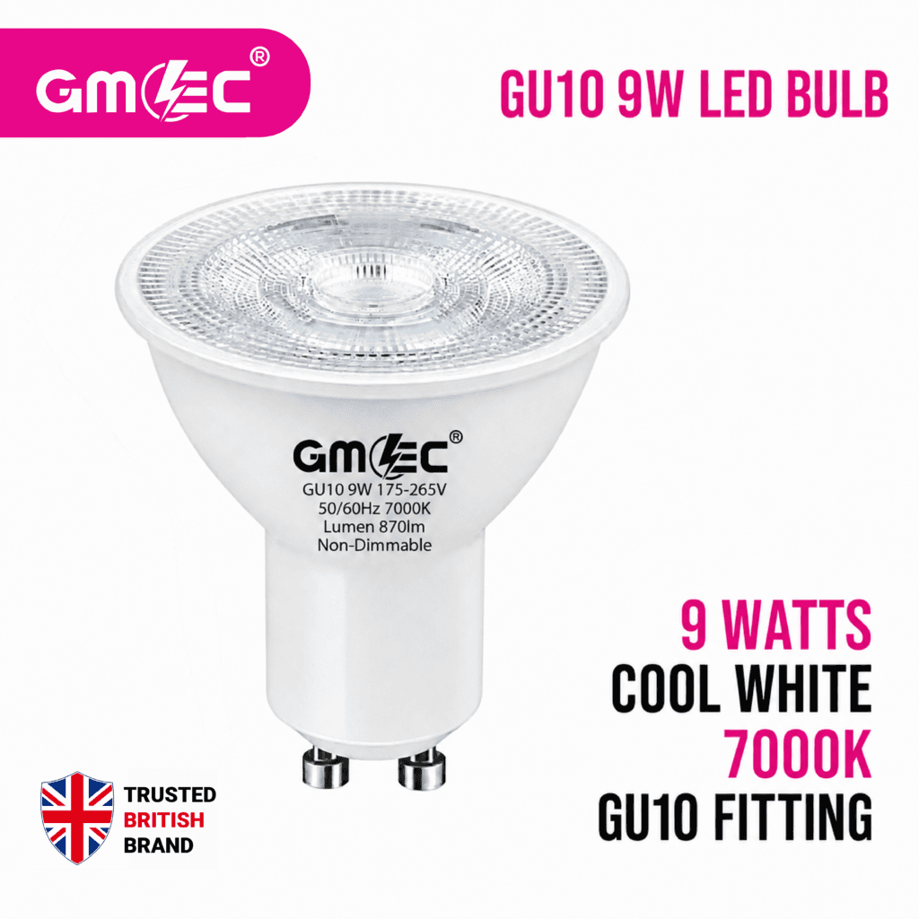 9W GU10 LED Bulb Cool White 7000K