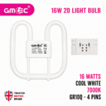 16W 2D Fluorescent Bulb 4 Pin