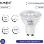GU10 7W COB 3000K LED Bulb – Energy-Efficient, Warm White