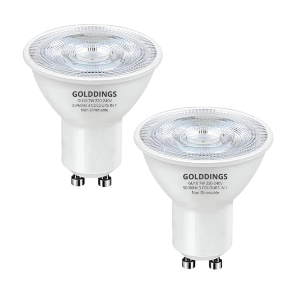 Golddings 7W GU10 LED Bulb – 3 Colours in 1