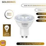 GU10 7W LED Bulb 3 Colour Changing Warm Cool Daylight
