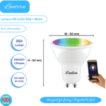 LANTERN 5W GU10 RGB Smart LED Bulb – WiFi & Tunable White, Non-Dimmable