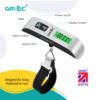 GMEC digital hanging luggage scale with LCD display portable weight scale kg lb