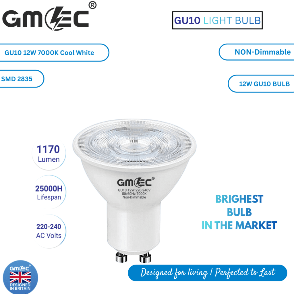 12W GU10 LED Bulb Cool White 7000K