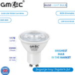 12W GU10 LED Bulb Cool White 7000K