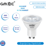 7W GU10 LED Bulb Cool White 7000K