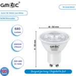 7W GU10 LED Bulb Cool White 7000K