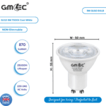 9W GU10 LED Bulb Cool White 7000K