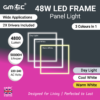 GMEC 48W LED frame panel light 3 colour daylight cool white warm white ceiling light