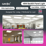 48W Backlit LED Panel Light Cool White 6500K