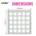 96W Recessed LED Panel Light Cool White 6500K