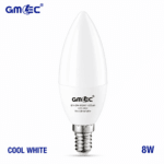 E14 8W LED Candle Bulb Cool White 6500K