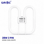28W 2D Fluorescent Bathroom Light Bulb 2 Pin Cool White 6500K