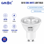 9W GU10 LED Bulb Cool White 7000K