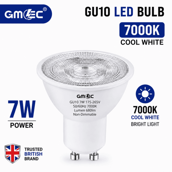 7W GU10 LED Bulb Cool White 7000K