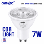 GU10 7W LED Bulb Warm White 3200K COB Spotlight
