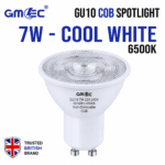 GU10 7W LED Bulb Cool White 6500K COB Spotlight