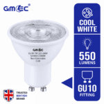 GU10 7W LED Bulb Cool White 6500K COB Spotlight