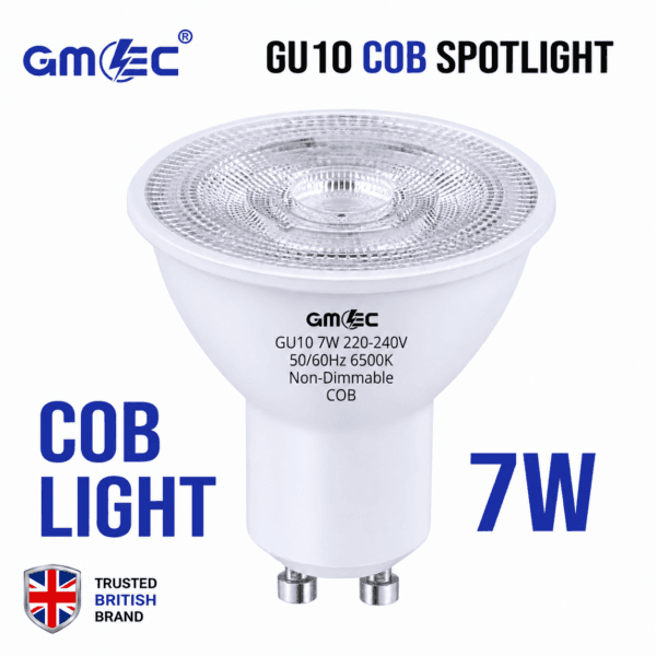GU10 7W LED Bulb Cool White 6500K COB Spotlight