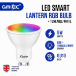 LANTERN 5W GU10 RGB Smart LED Bulb – WiFi & Tunable White, Non-Dimmable