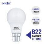 15W LED Frosted Bulb B22 Cool White 6500K