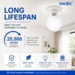15W LED Frosted Bulb B22 Cool White 6500K
