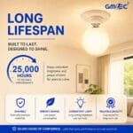 15W LED Frosted Bulb B22 Warm White 2700K