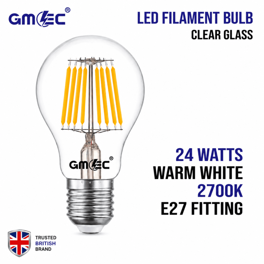 24W LED Filament Bulb E27 2700K Warm White