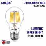 24W LED Filament Bulb E27 2700K Warm White